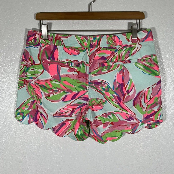 Lilly Pulitzer In The Vias Buttercup Tropical Bright Palm Shorts Womens 4 - Picture 3 of 8